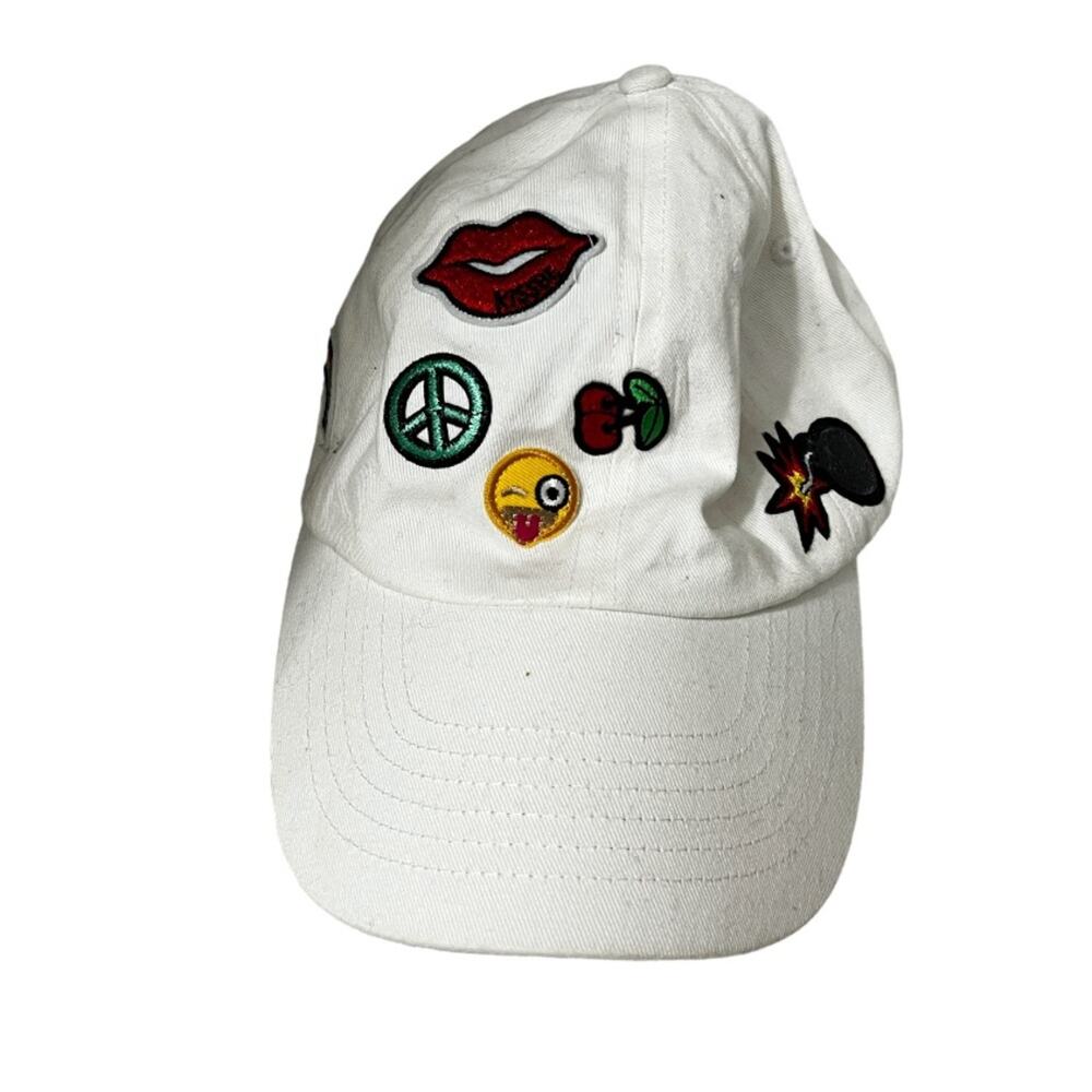 Steve Madden Emoji White Adjustable Hat Baseball Cap